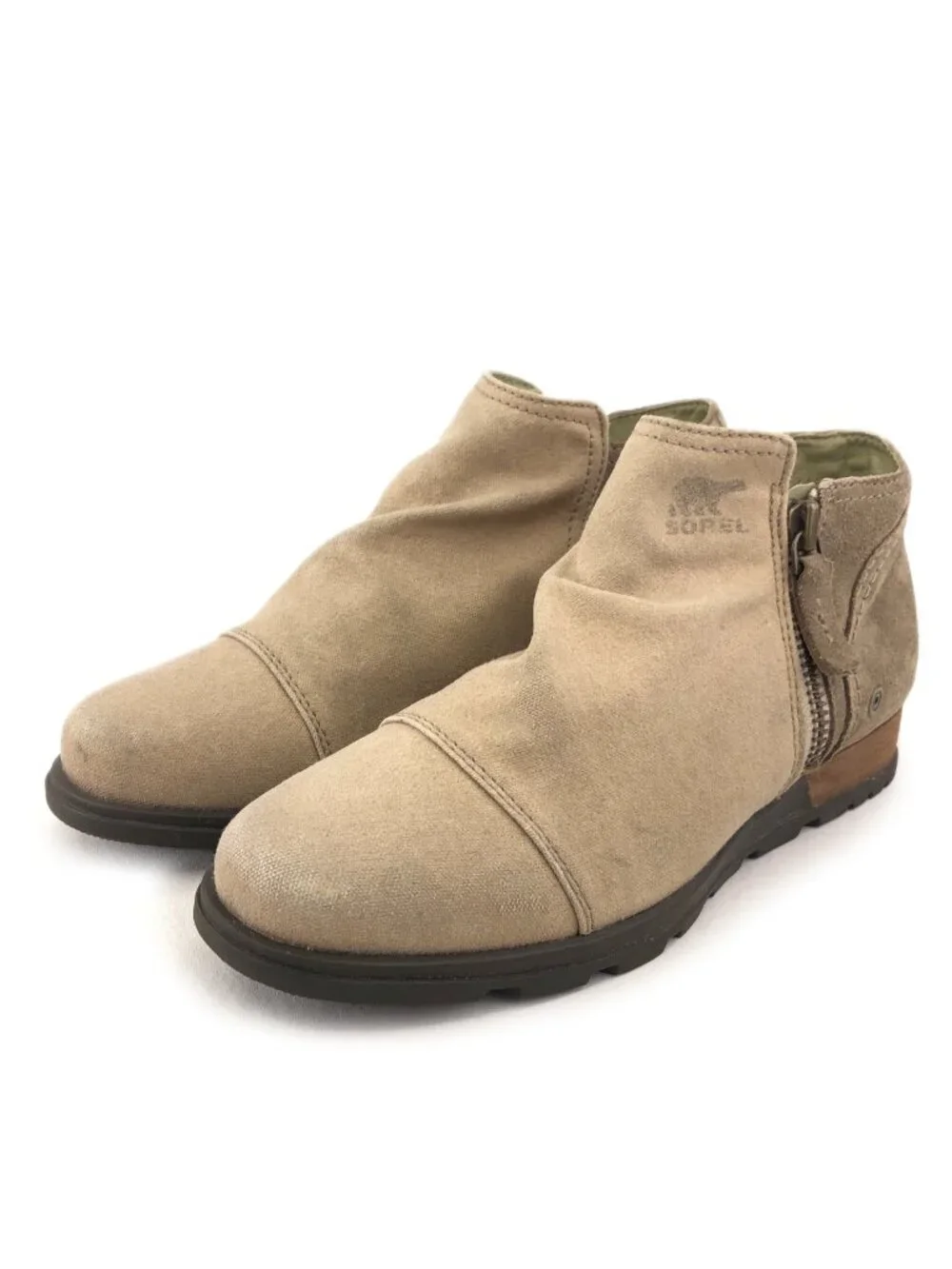 Sorel Major Low Canvas Zip Ankle Boots 8